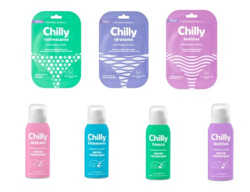 Chilly presenta le nuove maschere intime e i nuovi detergenti senza risciacquo