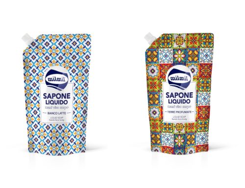 Mil Mil porta a scaffale due nuovi saponi liquidi in formato refill